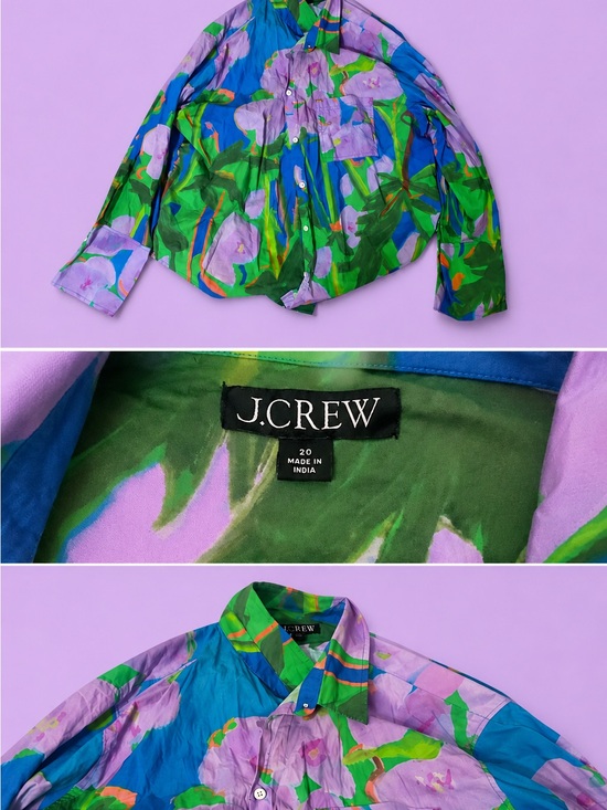 J. Crew Tops - J. Crew x Nicole Wittenberg Button-Up Shirt SIZE 20 Limited Edition Collection